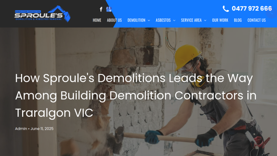 Sproule's Demolition & Asbestos Removal Pty Ltd website