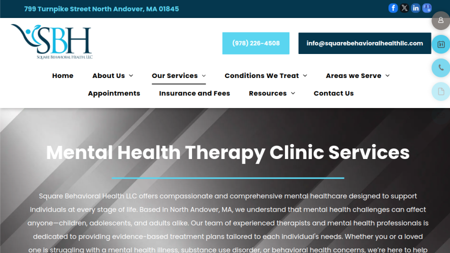 Square Behavioral Health LLC website