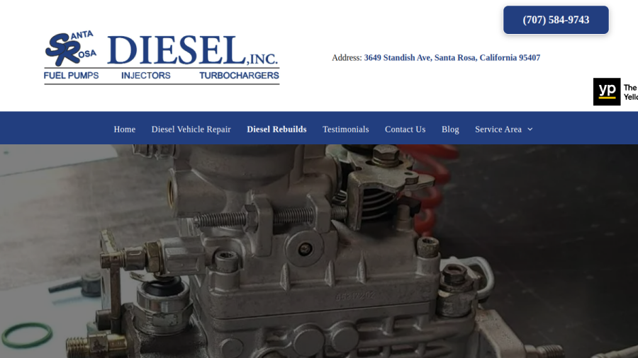 Santa Rosa Diesel Injection Sales & Service website