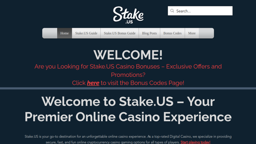 Stake.US website screenshot