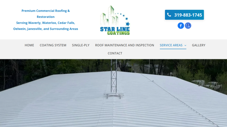 Screenshot of Star Line Coatings website