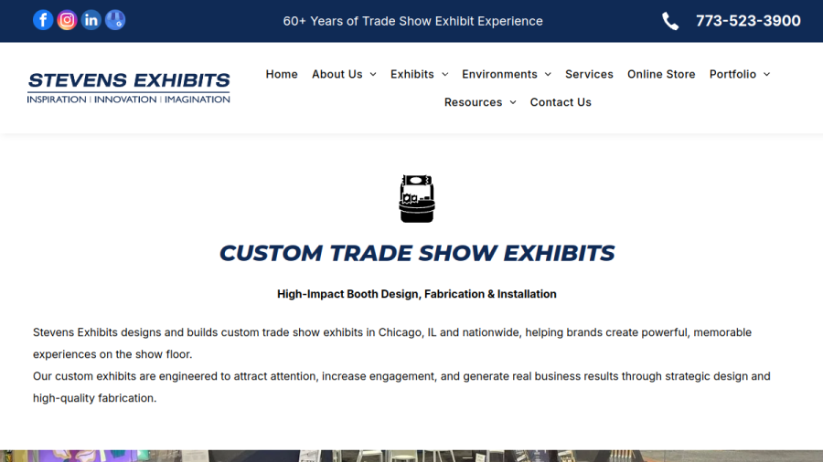 Stevens Exhibits website