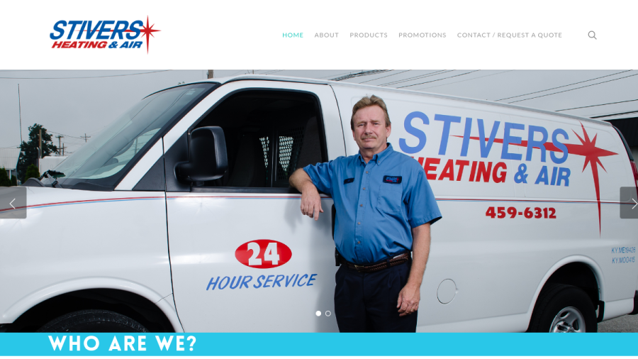 Screenshot of Stivers website