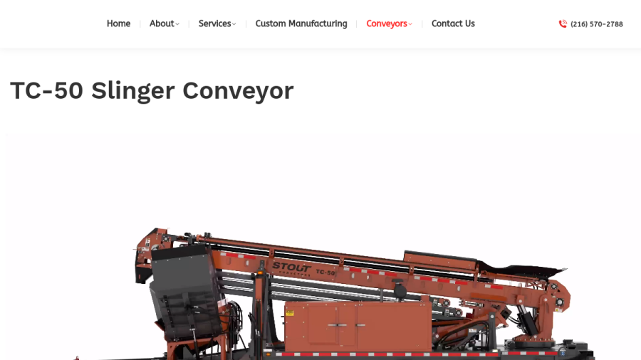 Stout Conveyors website