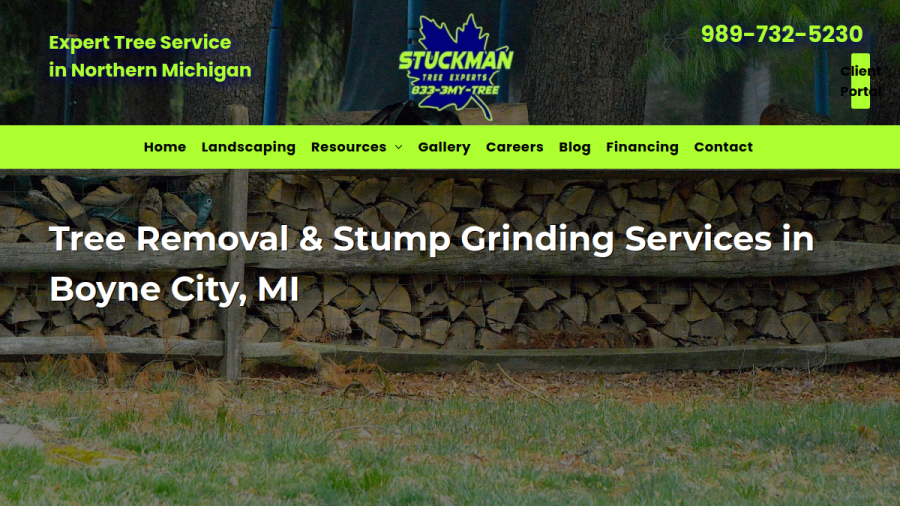 Stuckman Tree Experts Inc. website screenshot