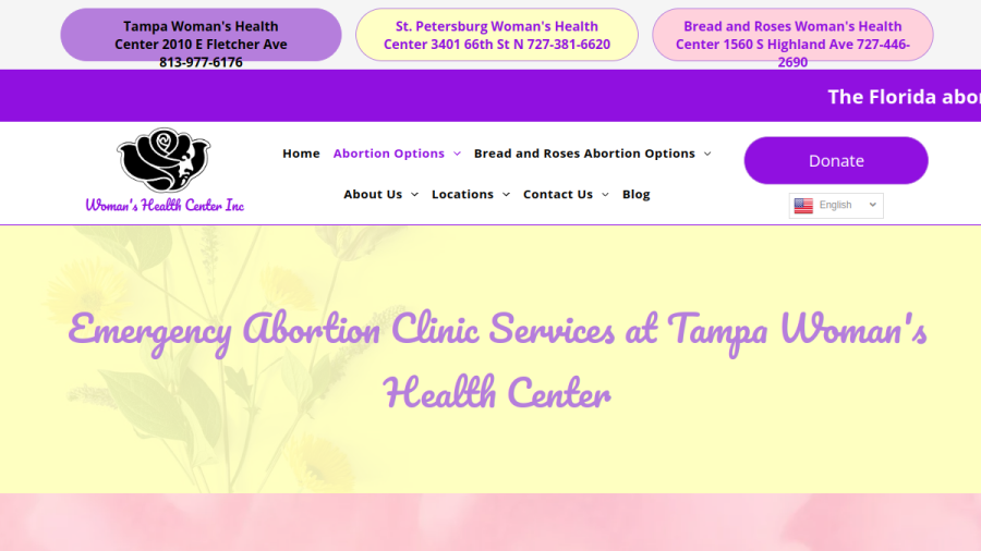 Tampa Woman's Health Center website