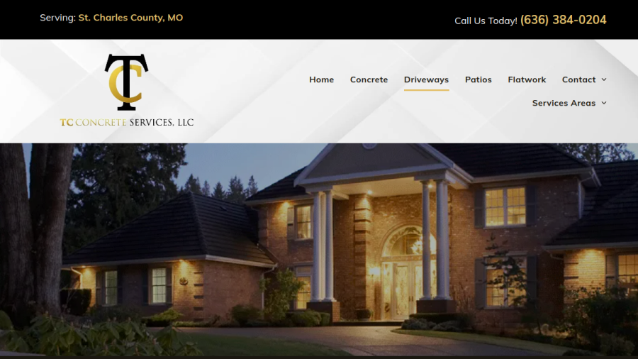 TC Concrete Services website