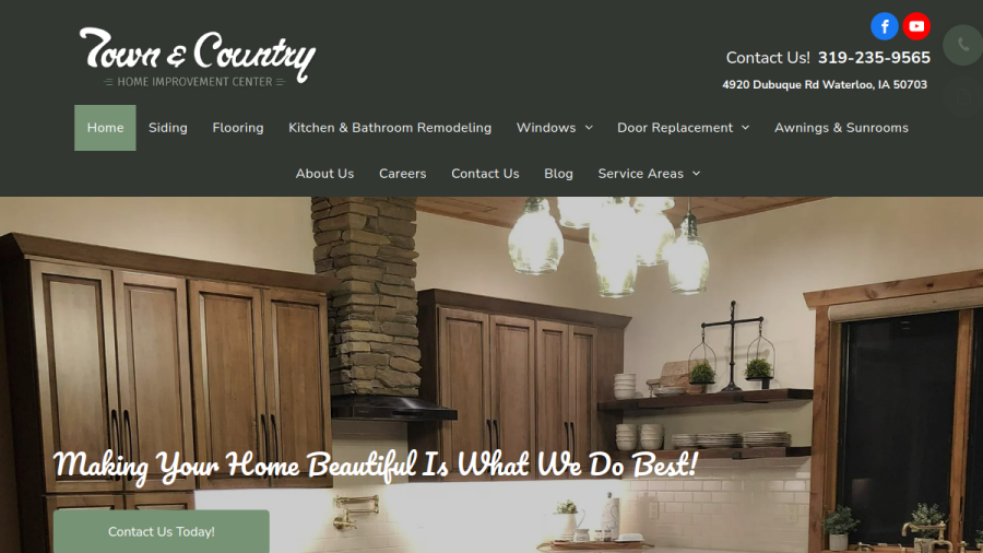 Town & Country Home Improvement website