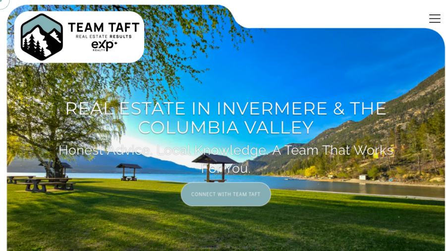 Screenshot of the Gerry Taft REALTOR®/PREC*, Team Taft, EXP Realty website