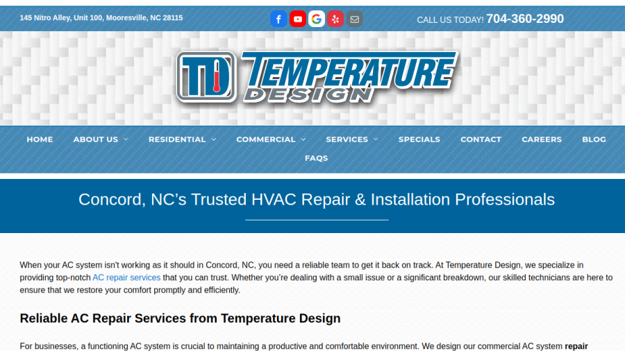 Temperature Design website