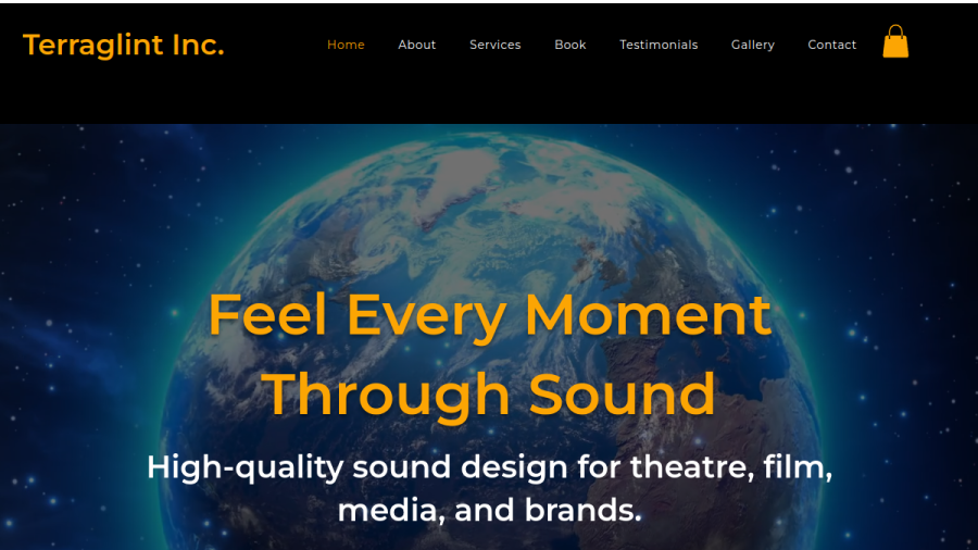 Screenshot of Terraglint INC. website