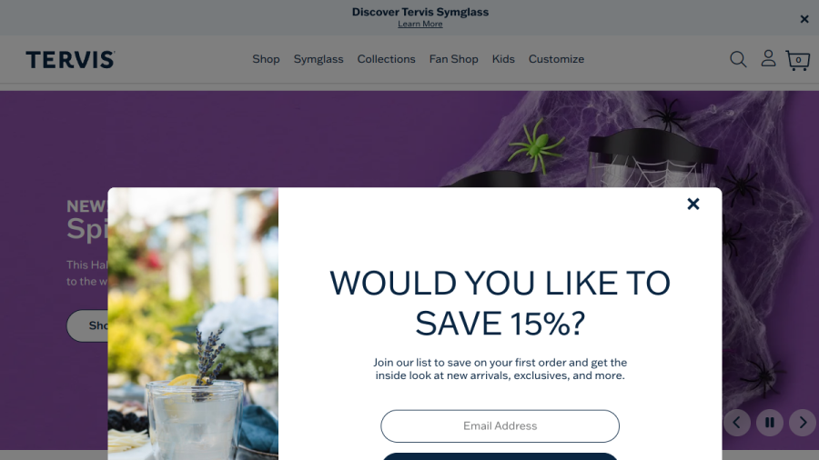 The Tervis Store website