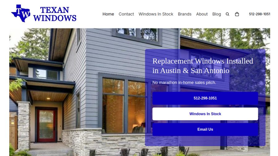 Texan Windows website