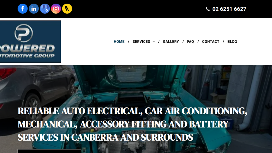 Screenshot of the The Battery Terminal website