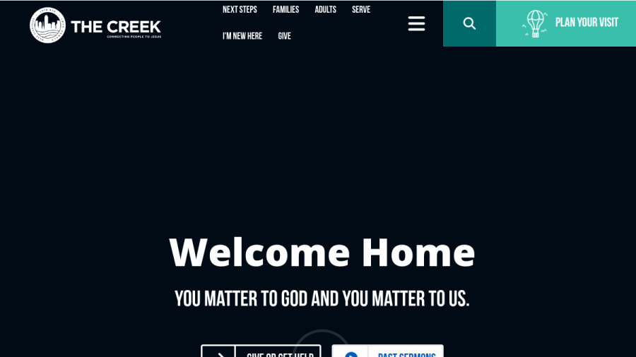 The Creek Church website