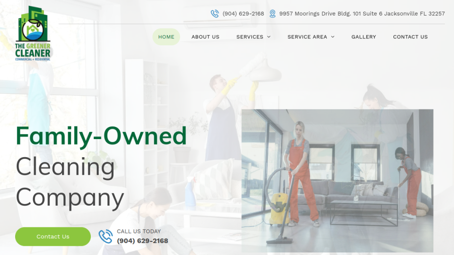 The Greener Cleaner website