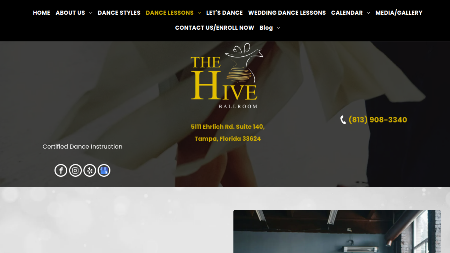 The Hive Ballroom website