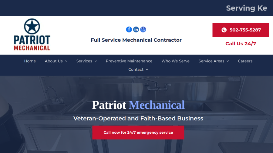 Patriot Mechanical website