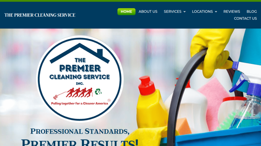 The Premier Cleaning Service website