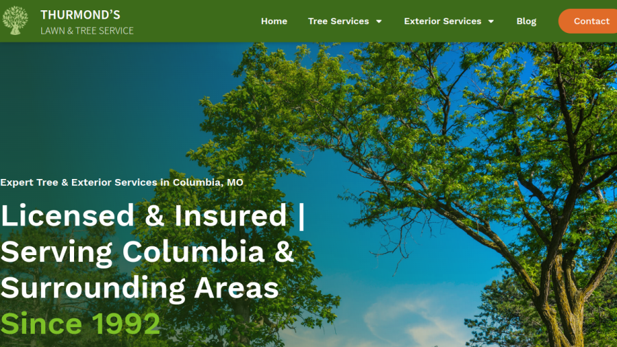 Thurmond's Lawn & Tree Service website