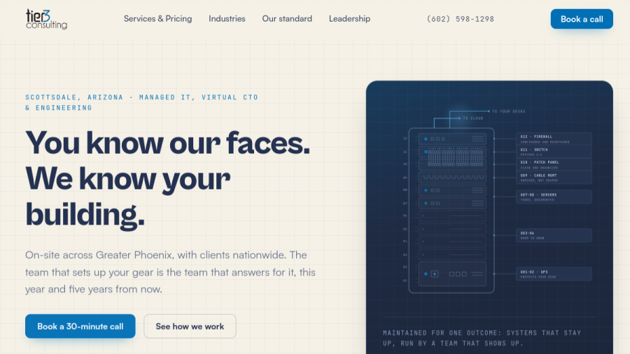 Tier 3 Consulting website screenshot