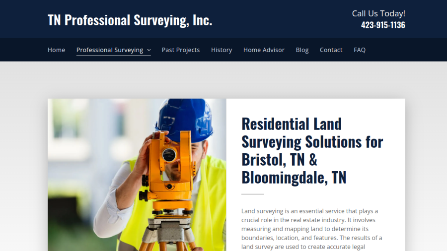 TN Professional Surveying, Inc website