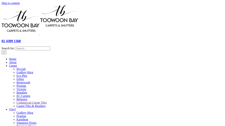 Toowoon Bay Carpets & Shutters website screenshot