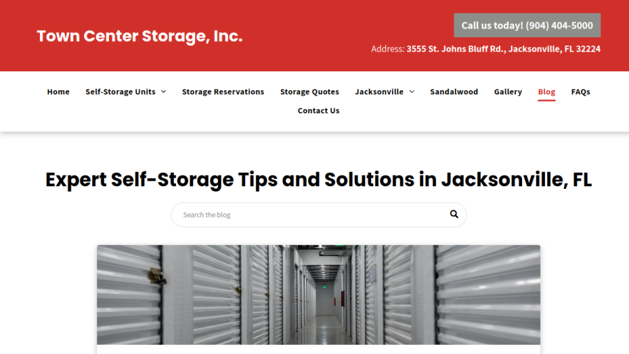 Town Center Storage website