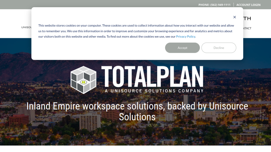 Total Plan Business Interiors website