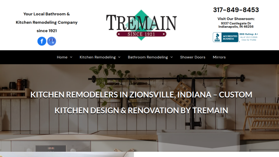 Screenshot of the Tremain Corporation website
