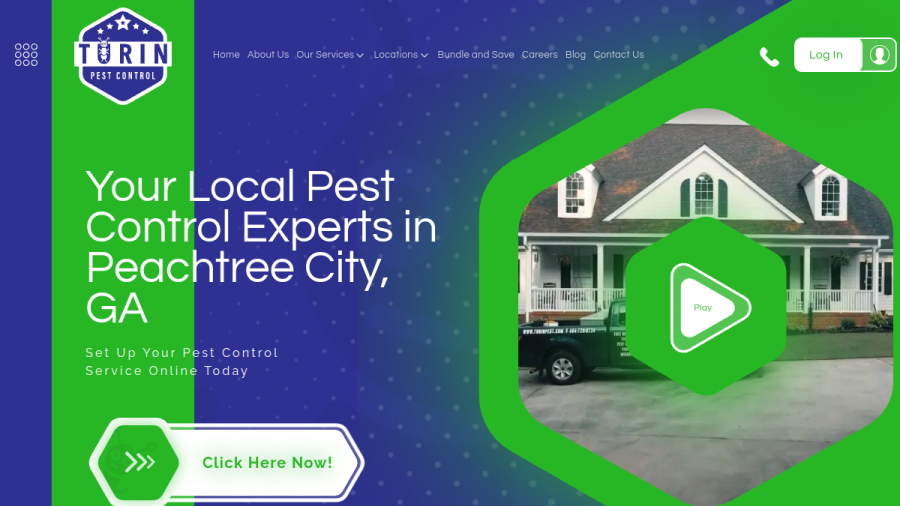 Screenshot of Turin Pest Control website