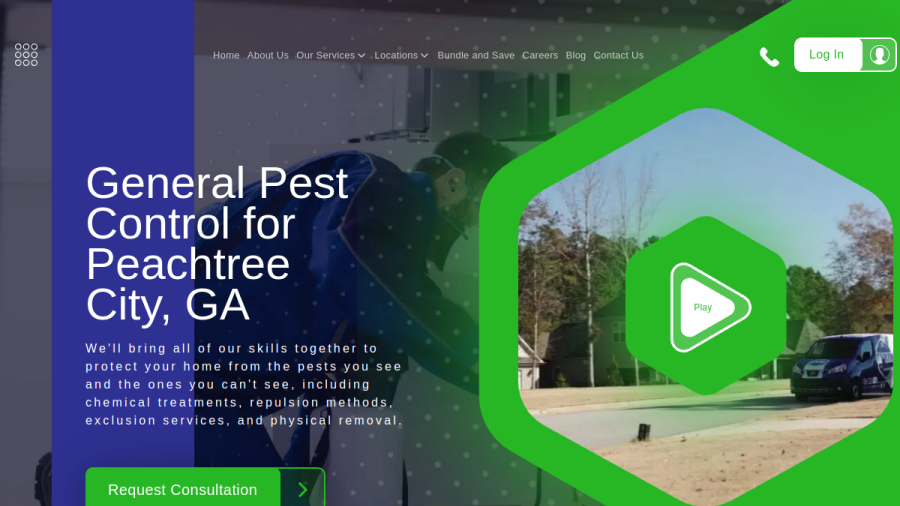 Screenshot of the Turin Pest Control website
