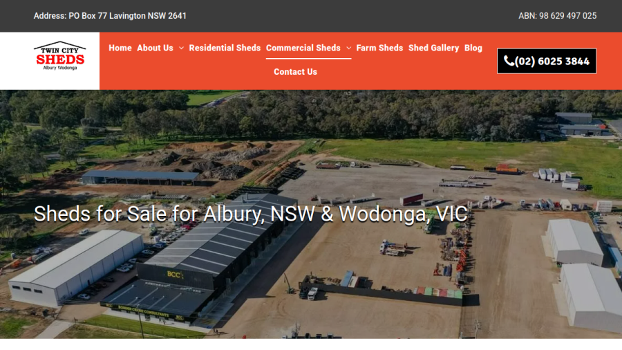 Twin City Sheds website