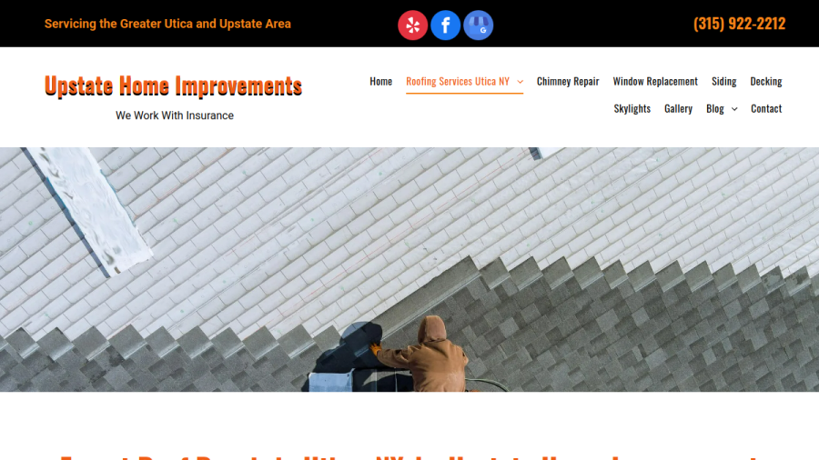 UPstate Home Improvements website screenshot