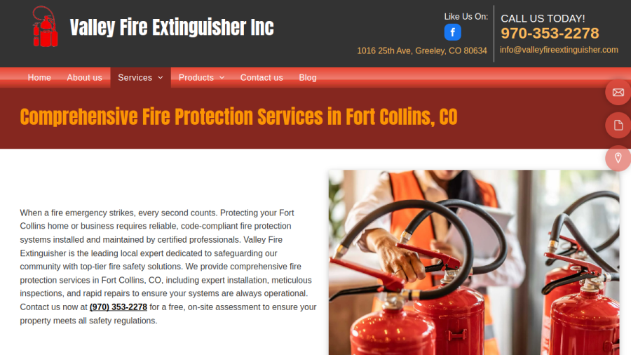 Valley Fire Extinguisher Inc website