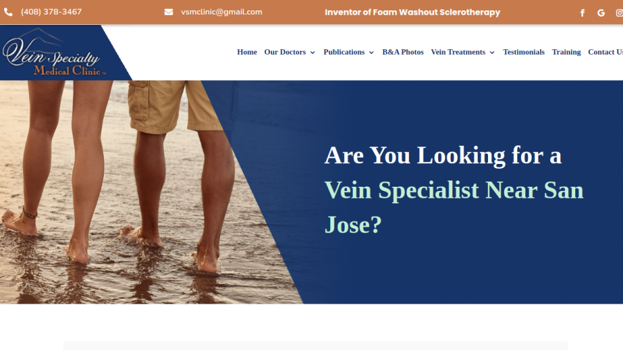 Vein Specialty Medical Clinic, Inc. website
