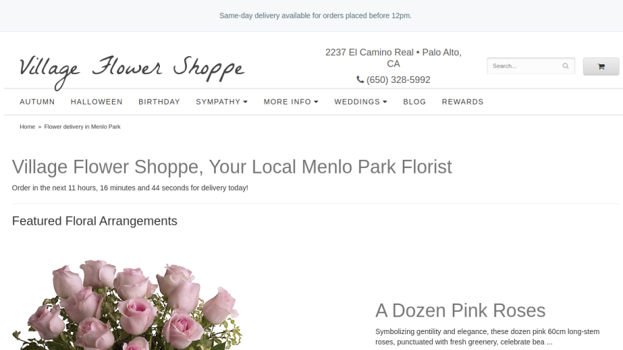 Village Flower Shoppe website