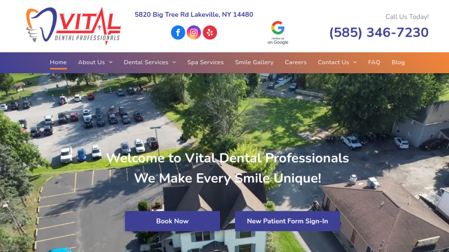 Vital Dental Professionals, PC website