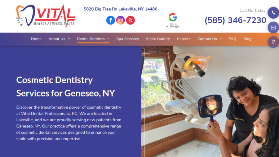 Vital Dental Professionals, PC website