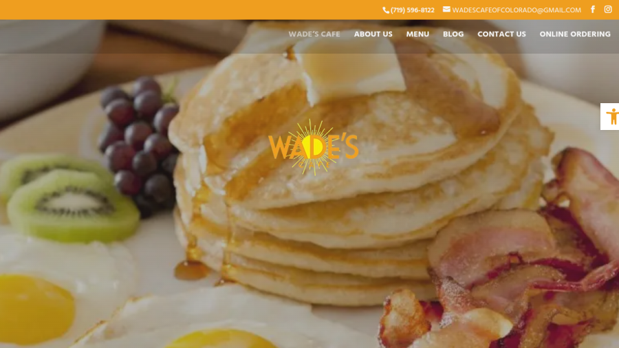 Wade's Cafe website
