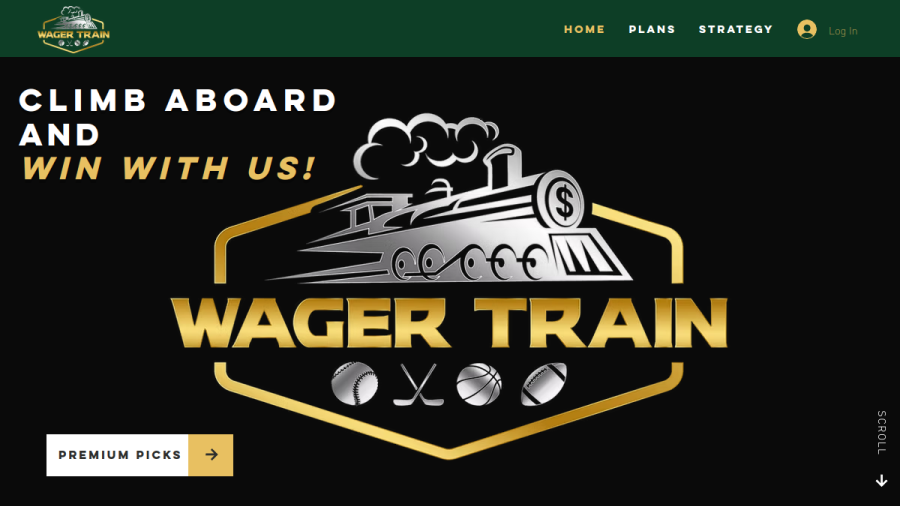 Screenshot of the Wager Train, LLC website