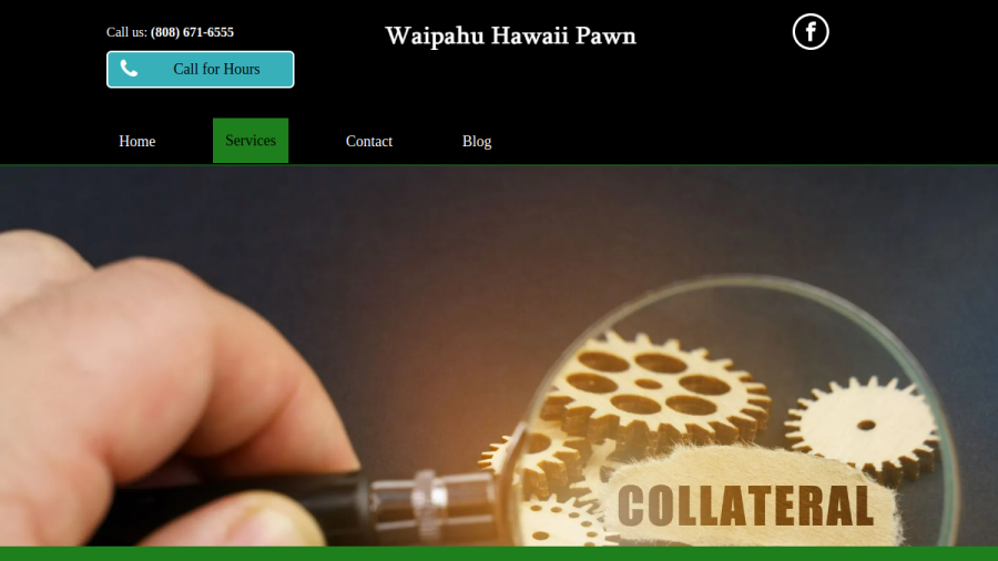 Screenshot of Waipahu-Hawaii Pawn website