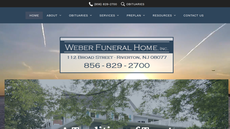 Weber Funeral Home website