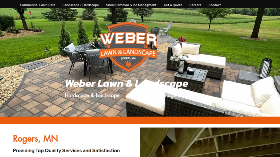 Weber Lawn & Landscape website
