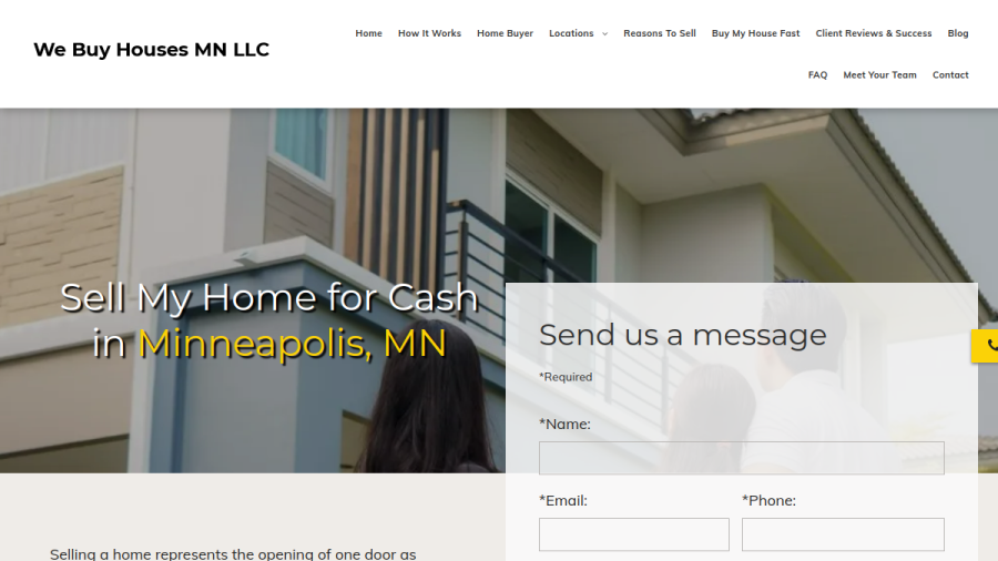 We Buy Houses MN LLC website