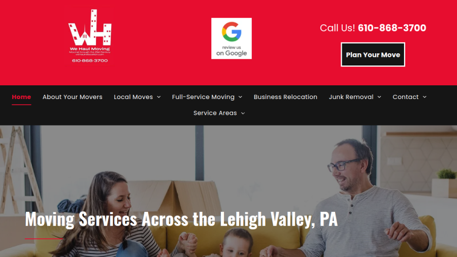 We Haul Moving website