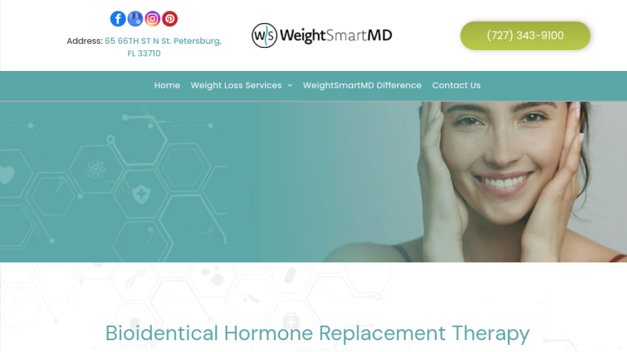 Screenshot of WeightSmart MD website