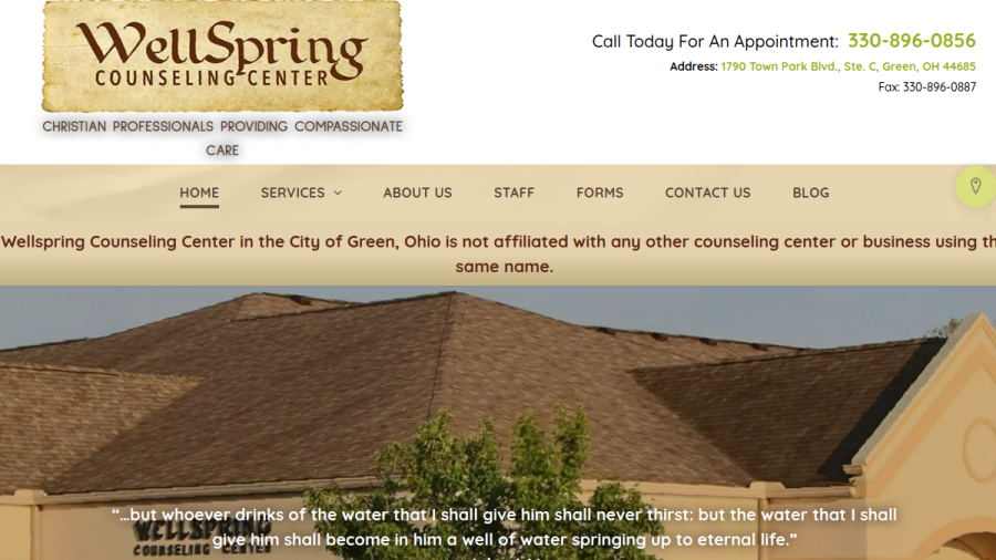 Wellspring Counseling Center website