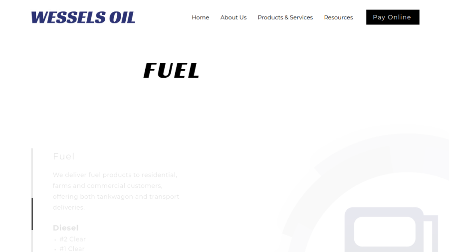 Wessels Oil Co website