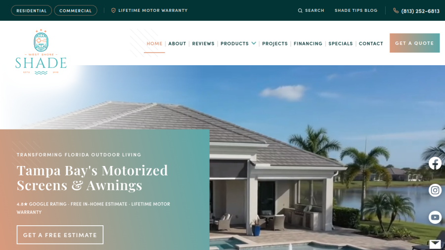 West Shore Shade Outdoors and More website